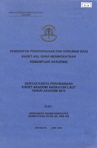 Penerapan Penghargaan dan Hukuman Bagi Kadet AAL Guna Meningkatkan Kemampuan Akademis