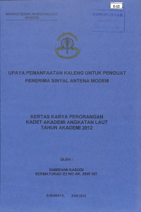 Upaya Pemanfaatan Kaleng Untuk Penguat Penerima Sinyal Antena Modem