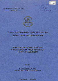 Image of Study Tentang IMMP Guna Mendukung Tugas Danton Korps Marinir