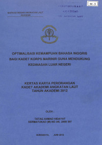 Optimalisasi Kemampuan Bahasa Inggris Bagi Kadet Korps Marinir Guna Mendukung Kedinasan Luar Negeri