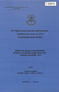 Optimalisasi Sistem Pemeliharaan Terencana pada AC Split di Gedung Nusa Penida