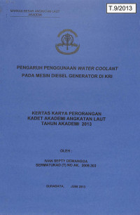 Pengaruh Penggunaan Water Coolant Pada Mesin Diesel Generator di KRI