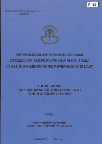 Optimalisasi Amunisi Meriam 76mm Otomelara Super Rapid Gun DI KRI Sigma Class GUna Mendukung Peperangan Di Laut