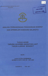 Analisa Perbandingan Penggunaan Bonpet dan Sprinkler di Gedung Salahutu