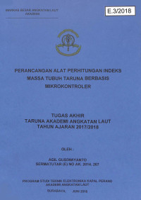 Perancangan Alat Perhitungan Indeks Massa Tubuh Taruna Berbasis Mikrokontroler