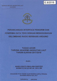 Perancangan Interface Pengirim Dan Penerima Data Teks Dengan Menggunakan Gelombang Radio Berbasis Arduino