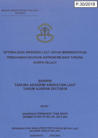 Optimalisasi Weekend Laut Untuk Meningkatkan Pemahaman Navigasi Astronomi Bagi Taruna Korps Pelaut