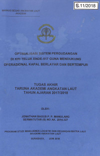 Optimalisasi Sistem Pergudangan di KRI Teluk Ende - 517 Guna Mendukung Operasional Kapal Berlayar dan Bertempur