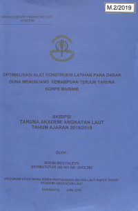 Optimalisasi Alat Konstruksi Latihan Para Dasar Guna Menunjang Kemampuan Terjun Taruna Korps Marinir