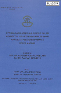 Optimalisasi Lattek Suroyudho Dalam Membentuk Jiwa Kepemimpinan Sebagai Komandan Peleton Dipasukan Korps Marinir