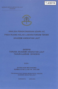 Analisa Pengkondisian Udara Ac Pada Ruang Kelas Laboratorium Teknik Akademi Angkatan Laut