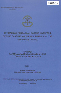 Optimalisasi Pengadaan Barang Inventaris Gedung Candrasa Guna Menunjang Kualitas Kehidupan Taruna