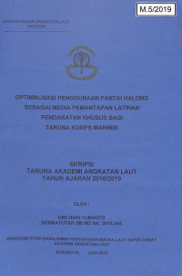 Optimalisasi Penggunaan Pantai Halong Sebagai Media Pemantapan Latihan Pendaratan Khusus Bagi Taruna Korps Marinir