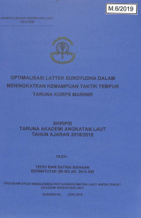 Optimalisasi Lattek Suroyudha Dalam Meningkatkan Kemampuan Taktik Tempur Taruna Korps Marinir