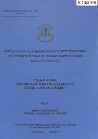 Perancangan Alat Pengiriman Data Text Terenkripsi dan Dekripsi Dengan Gelombang Radio Berbasis Mikrokontroller