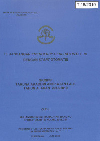 Perancangan Emergency Generator di Ers Dengan Start Otomatis