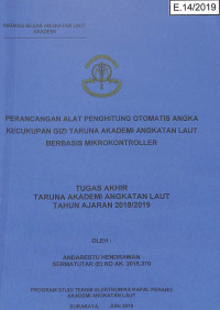 Perancangan Alat Penghitung Otomatis Angka Kecukupan Gizi Taruna Akademi Angkatan Laut Berbasis Mikrokontroller