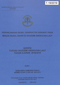 Perancangan Diesel Generator Darurat pada Masjid Nurul Bahri di Akademi Angkatan Laut