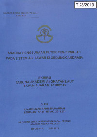 Analisa Penggunaan Filter Penjernih Air Pada Sistem Air Tawar di Gedung Candrasa