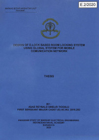 Design Of E-Lock BAsed Room Locking System Using Global System For Mobile Comuniation Network