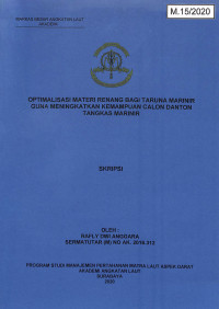 Optimalisasi Materi Renang Bagi Taruna Marinir Guna Meningkatkan Kemampuan Calon Danton Tangkas Marinir