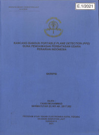 Rancang Bangun Portable Plane Detection (PPD) Guna Pengawasan Perbatasan Udara Perairan Indonesia