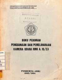 Buku Pedoman Penggunaan Dan Pemeliharaan Kamera Udara RMK  A.15/23