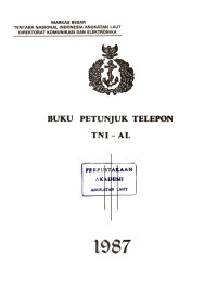 Image of Buku Petunjuk Telepon TNI-AL 1987