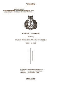 Petunjuk Lapangan Tentang Isyarat Pengendalian KOM RTG/Kode-Z (KOM-36.102) Petunjuk Lapangan Nomor Juklap/2/X/86/Ditkom Tanggal 20 Oktober 1986