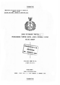 Image of Buku Petunjuk Taktis Penggunaan Tempur Kapal Jenis Patroli Cepat Kelas Kakap Publikasi Umum TNI AL (KUAT-130.110) Pengesahan: Surat Keputusan Kasal Nomor: SKEP/148/I/1991 Tanggal 17 Januari 1991