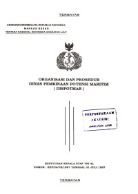 Organisasi dan Prosedur Dinas Pembinaan Potensi Maritim (Dispotmar) Keputusan Kepala Staf TNI AL Nomor: KEP/24/VII/1997 Tanggal 31 Juli 1997