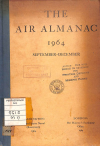 The Air Almanac 1964 September-December