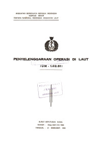 Penyelenggaraan Operasi Di Laut (UM-1.02.51) Surat Keputusan Kasal Nomor SKEP/2847/XII/1984 Tanggal 21 Desember 1984