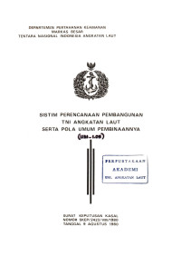 Sistem Perencanaan Pembangunan TNI Angkatan Laut Serta Pola Umum Pembinaannya (UM-1.05) Surat Keputusan Kasal Nomor SKEP/2423/VIII/1980 Tanggal 9 Agustus 1980