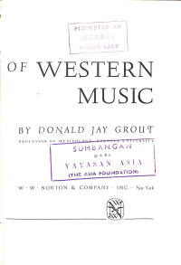 A History Of Western Music