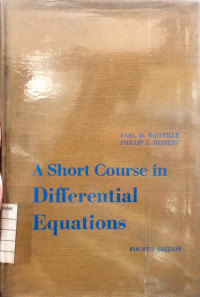 A Short Course in Differential Equations