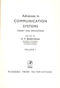 Advances in Communication Systems - Theory And Applications