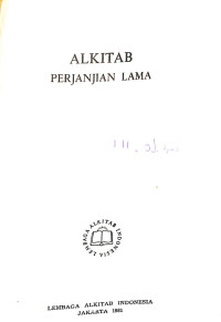 Image of Alkitab : Perjanjian Lama