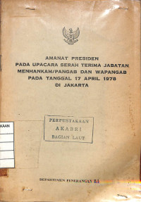 Image of Amanat Presiden Pada Upacara Serah Terima Jabatan