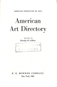 American Art Dictionary 1961