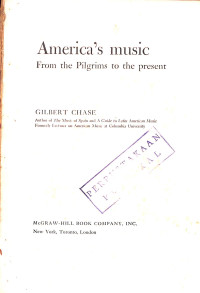 Image of Americas music From the Pilgrims to the present