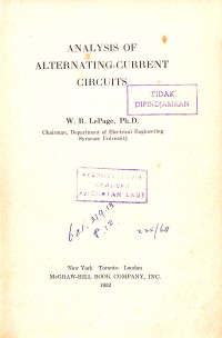 Analysis of Alternating-Current Circuits