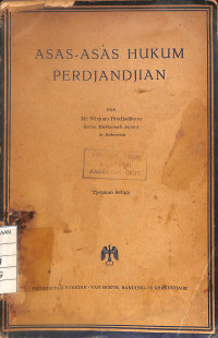 Asas-asas Hukum Perdjandjian