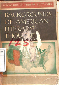 Background Of American Literary Thought