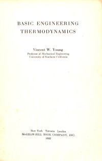 Basic Engineering Thermodynamics