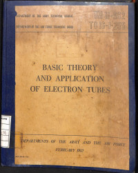 Basic Theory And Application of Electron Tubes