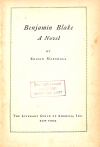 Image of Benjamin Blake A Novel
