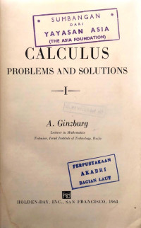 Calculus Problems and Solutions I