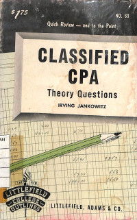 Classified CPA Theory Questions