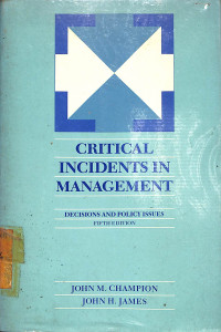 Critical Incidents In Management